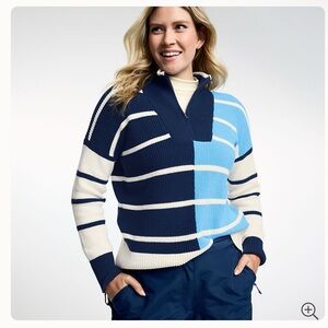 Land’s End Drifter Cotton Quarter Zip Pullover Sweater